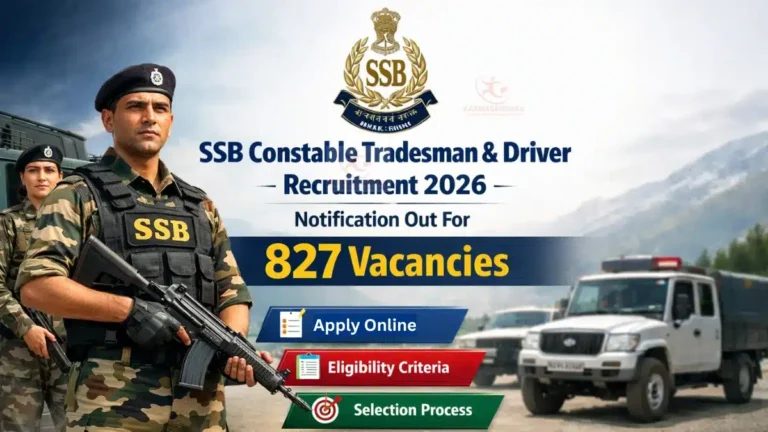 SSB ಕಾನ್ಸ್ಟೆಬಲ್ (ಟ್ರೇಡ್ಸ್‌ಮನ್ & ಡ್ರೈವರ್) ನೇಮಕಾತಿ 2026