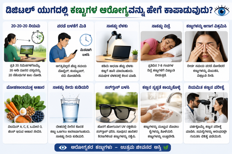 ಡಿಜಿಟಲ್ ಯುಗದಲ್ಲಿ ಕಣ್ಣುಗಳ ಆರೋಗ್ಯವನ್ನು ಹೇಗೆ ಕಾಪಾಡುವುದು?